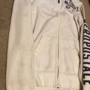 Aeropostale white zip-up jacket
